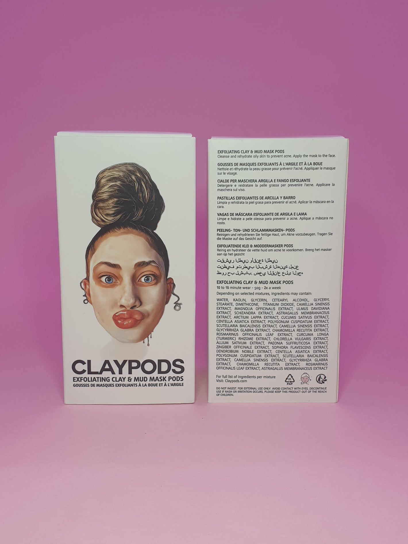 clay pods box front and back